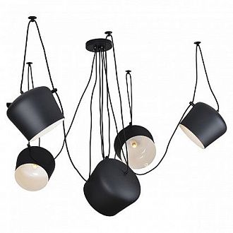 Подвесная люстра Lussole Loft Katty LSP-9919, диаметр 150 см, черный