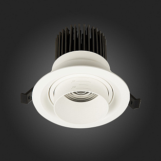 Встраиваемый светильник 12 см, 12W, 3000K ST LUCE Zoom ST701.538.12 Белый, вр 9,5 см