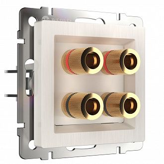 WL13-AUDIOx4  Акустическая розетка, перламутровый рифленый Werkel, 4690389124273