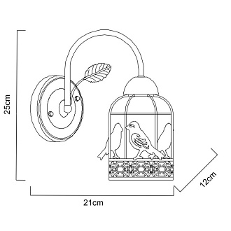 Бра Arte Lamp Cincia A5090AP-1WG, белый с золотом