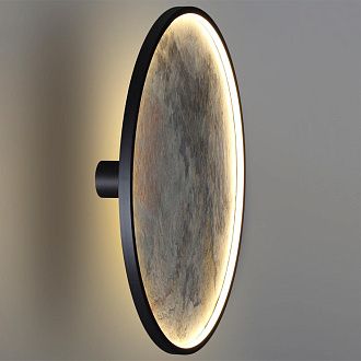 Настенно-потолочные 60,9*60,9*15,5 см, LED 1*55W, 3000 К, Odeon Light Stoflake 5078/55L, матовый черный/серо-бежевый