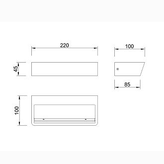 Бра 22*10*4,5 см, LED *  21W, 3000К Mantra Altea 8093, белый