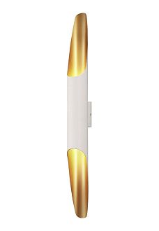 Бра 6**60-60 см, 2*GU10*50W, Crystal Lux Sonata CLT 332W2-V2 WH-GO, Белый/Золото