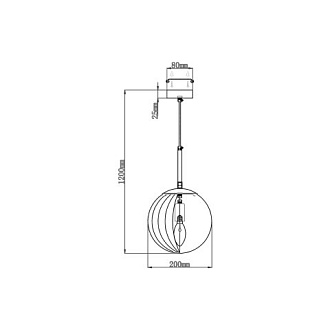 Подвесной светильник  20*120 см, 1*E14 хром Vele Luce Folie VL5513P31