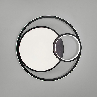 Потолочный светодиодный светильник с регулировкой яркости и цветовой температуры 50*8 см, 129W, 3300-4200-6500 К Eurosvet 90254/1 черный a057128