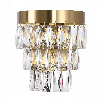 Бра Favourite Magnitudo 2206-2W, D140*W230*H260, каркас золотого цвета, хрусталь прямоугольной формы высшего качества