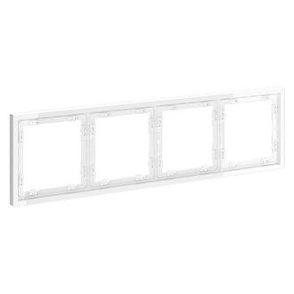 Рамка пластиковая Voltum S70 на 4 поста, белый  пластик  VLS100401