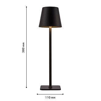 Настольная лампа 11*38 см, 1*LED, 3,5W, 4000K, F-Promo Pyari 4615-1T, черный