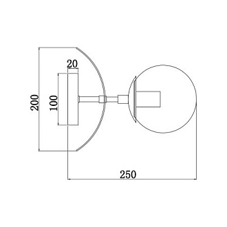 Бра 25*13*20 см, 1*E14 хром Vele Luce Intenso VL1413W01