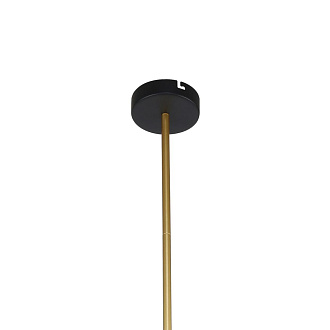 Люстра F-Promo Trikoniya 3089-6P, D900*H510/810, каркас светильника сочетает два цвета - черный и золото, черные плафоны конусообразной формы
