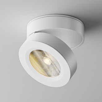 Накладной светильник 10*10*5,5 см, LED, 12W, 3000К, Maytoni Technical MAGIC C022CL-12W3K-W-1 белый