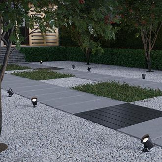Светильник ландшафтный 9,8*11,7*46,2 см, 1*LED*13W, 4000K, Novotech Landscape 359530, черный