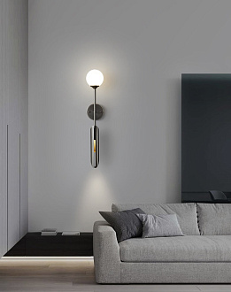 Светильник настенный ElegantLight DZN-5229 ЧЕРНЫЙ D580/H14/2/G9/4500K 24-03