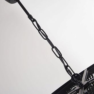 Подвесная люстра Amelia Wood Bead Chandelier 60*60*71 см, 5*E14*40W, ImperiumLoft 40.2125, Чёрный, Коричневый