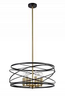 Подвесная люстра Vele Luce Florence VL5092P06, диаметр 50 см, черный