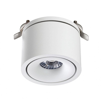 LED светильник 10 см, 15W, 4000K, Novotech Groda 358776, белый, вр 9 см