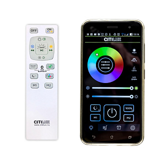 Светильник 50 см, 60W, 3000-4200K музыкальный с Bluetooth Citilux Light & Music CL703M61, белый матовый