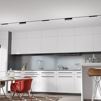 Трековый светильник для низковольтного шинопровода 22,2*2,5* см, LED 12W*3000 К, Novotech Shino Smal, черный, 359242