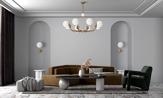 Люстра на штанге Maytoni Rendez-vous MOD109PL-08BS, диаметр 103 см, латунь