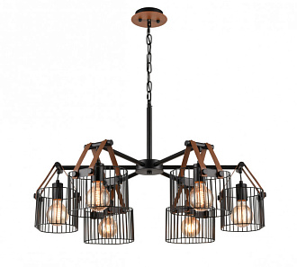 Подвесная люстра  77*128 см, 6*E27 черный Vele Luce Drago VL6332P06