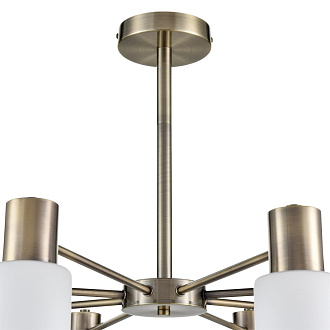 Люстра потолочная 72*49 см, 8*E14 Lumion MAVE 8100/8C бронза, белый