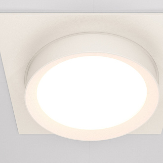 Светильник 11 см, Maytoni Downlight Hoop DL086-GX53-SQ-W, белый, вр 9,5 см