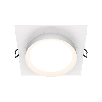 Светильник 11 см, Maytoni Downlight Hoop DL086-GX53-SQ-W, белый