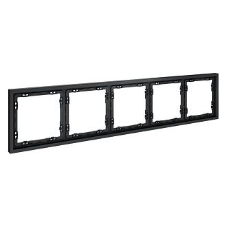 Рамка пластиковая Voltum S70 на 5 постов, графит пластик Soft touch VLS100507