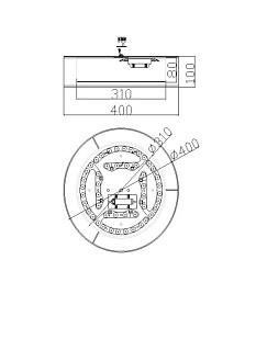 Светильник 40 см, 36W, 3000-6000K Freya Zoticus FR6005CL-L36G, золото