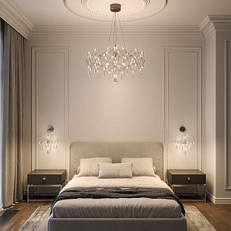 Подвесной светильник 82*82*60-120 см, LED*40W, 4000;3000;6000K, Bogate's Tense 443/1, хром, a069357