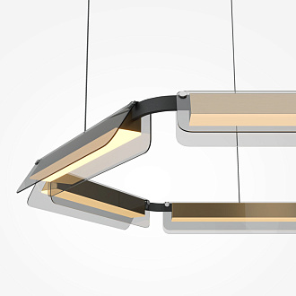 Подвесной светильник 107*107*312 см, LED, 60W, 3000К, Maytoni FLAT MOD296PL-L60BS3K черный