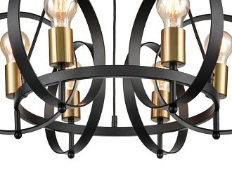 Подвесная люстра Vele Luce Liberty VL6302P06, диаметр 40 см, черный