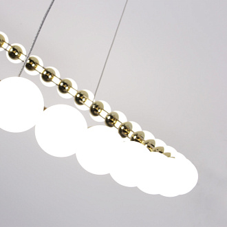 Подвесная люстра 80*158,5 см, 52W, Favourite HELMET 4590-8P латунь, белый акрил