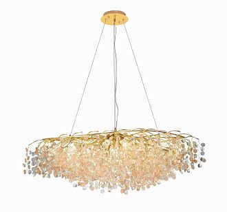 Люстра L1200 x H500, мм, 12*40W (480W), FGD (ЗОЛОТО) Rilon P6033/L1200 FGD