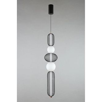 Подвесной светильник 22*130-230 см, 1*LED, 28W, 3000K, Aployt Nikusia APL.658.06.28, черный