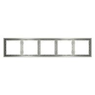Рамка пластиковая Voltum S70 на 5 постов, сталь пластик Soft touch VLS100505