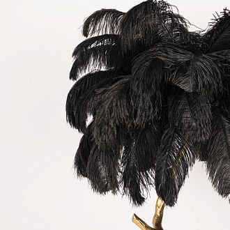 Торшер страусиные перья Feather Lamp A MODERN GRAND TOUR черный 180*40*40 см, 5*E14*40W, ImperiumLoft 41.108-0, Латунь