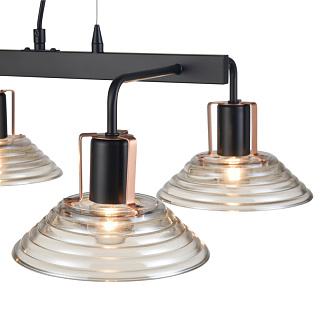 Подвесной светильник 50*54*100 см, 4*E27 черный, медь Vele Luce Intrigo VL5822P04