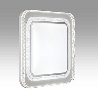 Светильник 49*49*7,5 см, LED 1*70W, 3000-6000 К, Sonex Suzy Silver 7685/EL, белый/серебристый/прозрачный