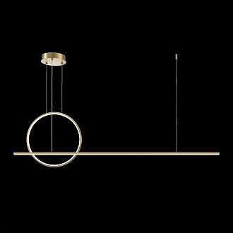 Подвесной светильник 143*11,7*344 см, LED, 40W, 3000К, Maytoni Halo MOD247PL-L49BSK латунный