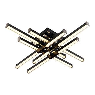 Светильник 77*77*13 см, LED*80W, 3000-6000K, Modelux  MDL.9376.700CL BK, Чёрный, Хром