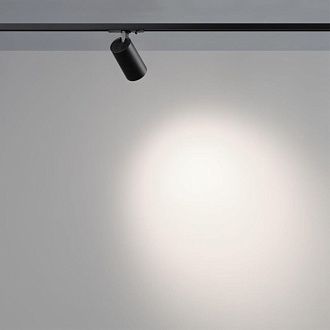 Трековый однофазный двухжильный светильник 5.5 см, 10W, 4000K, Novotech Port Selene 359903, черный