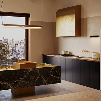 Подвесной светильник 93*12*312 см, LED, 20W, 3000К, Maytoni FLAT MOD296PL-L20BC3K черный