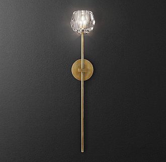 Бра Boule de Cristal Long Sconce Brass 45*11*45 см, 1*G9*40W, ImperiumLoft 44.305, Чёрный, Латунь