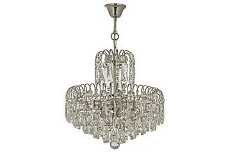 Люстра подвесная *40*90 см, 6*E14*40W, Arti Lampadari Erice Nickel Erice E 1.5.40.100 N, никель