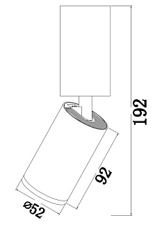 Светильник 5*5 см, GU10 10W, Maytoni Focus S C051CL-01B, черный