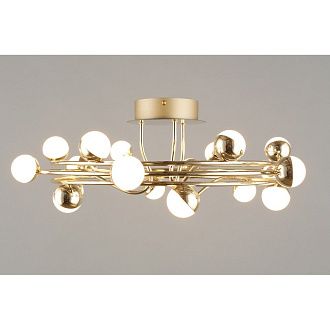 Потолочная люстра 58 см, 54W, 3000K, Aployt Delfin APL.774.07.54, золото