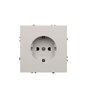 Розетка встраиваемая Voltum S70 с заземлением 16А, белый матовый пластик Soft touch VLS040102