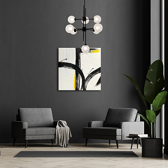 Потолочный светильник 72*87 см, 8*G9 Eurosvet Volver 50383 черный a066795