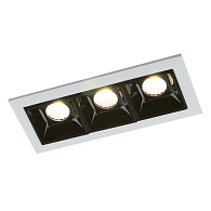 Встраиваемый LED светильник Arte Lamp Grill A3153PL-3BK, черный/белый, вр 10x4 см